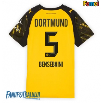 Borussia Dortmund Ramy Bensebaini #5 Tricou Fotbal Replică 2025-26 Femei Acasa